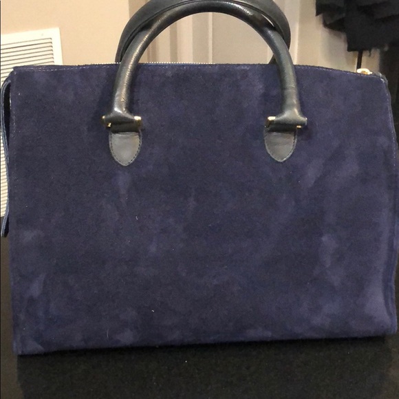 Navy Suede Bag - Clare Vivier - Picture 4 of 7